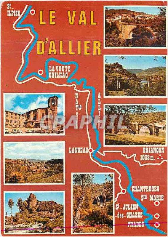 'Postcard Modern Haute Loire Val d''Allier'