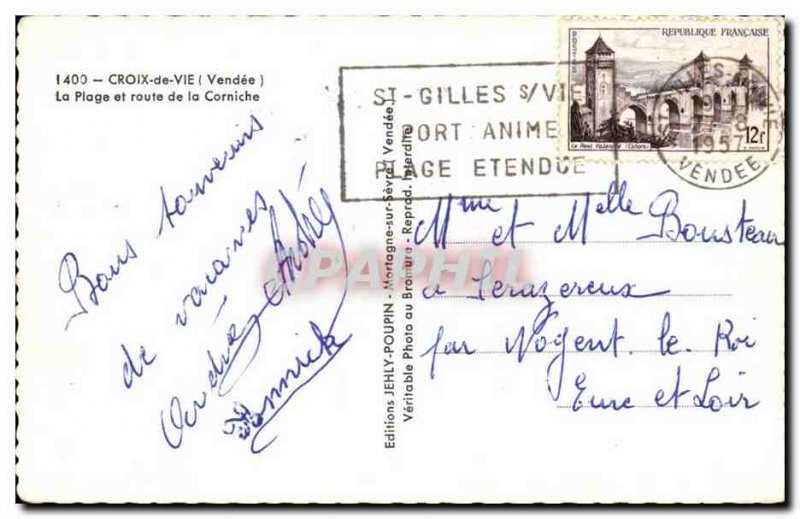 Life Cross Postcard Old Beach and the corniche road