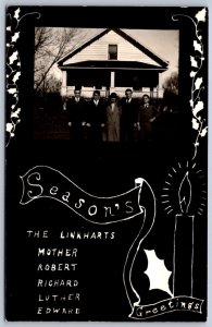 K46/ Wilmington Ohio RPPC Postcard c1934 Linkhart Family Greetings  392