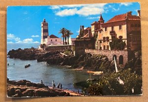 VINTAGE POSTCARD - UNUSED -  SAINT MARTHA'S LIGHTHOUSE, CASCAIS, PORTUGAL CREASE