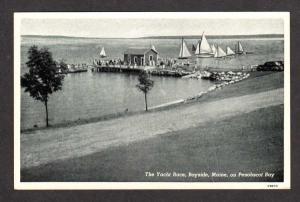 ME Yacht Race Sailboats Bayside Maine Penobscot Bay Postcard PC Carte Postale