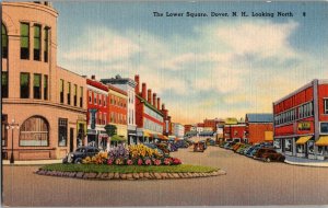 Vintage Postcard- The Lower Square, Looking North- Dover, New Hampshire- JS12