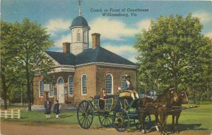 United States Williamsburg Virginia coach in front of Courthouse