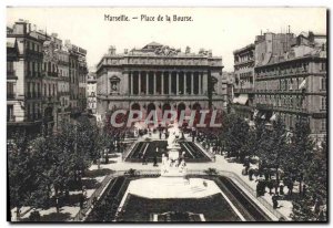 Old Postcard Marseille Place de la Bourse