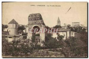 VINTAGE POSTCARD Frejus the Gate Golden