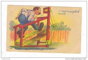 Man on treadmill, I'don't accomplish much, PU-1908