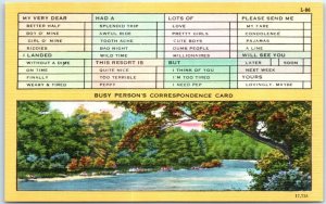 Postcard - Busy Person's Correspondence Card