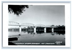 Vintage Wabash River Train Bridge Mt. Carmel IL Real Photo RPPC Postcard P141