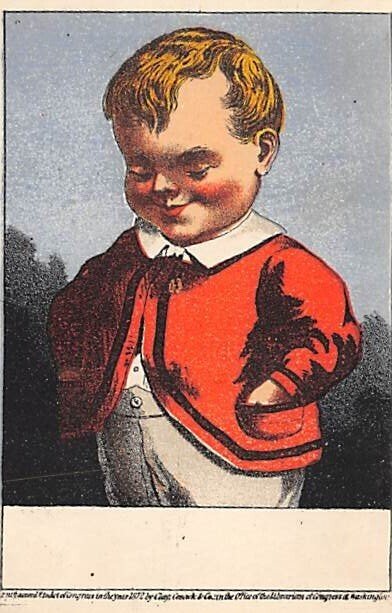 Approx. Size: 2.75 x 4 Little boy  Late 1800's Tradecard Non  