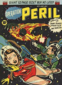 Operation Peril Time Travel Astronaut 1950s Comic Book Postcard