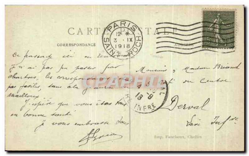 Old Postcard Paris Place de la Republique