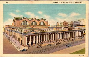 Postcard TRAIN STATION SCENE New York City New York NY AL0959