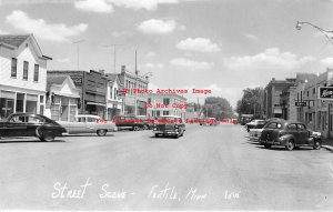 MN, Fertile, Minnesota, RPPC, Street Scene, Business Area,50s Cars,Pearson Photo