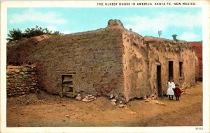 Oldest House Town America Santa Fe New Mexico WB Postcard VTG UNP Unused 