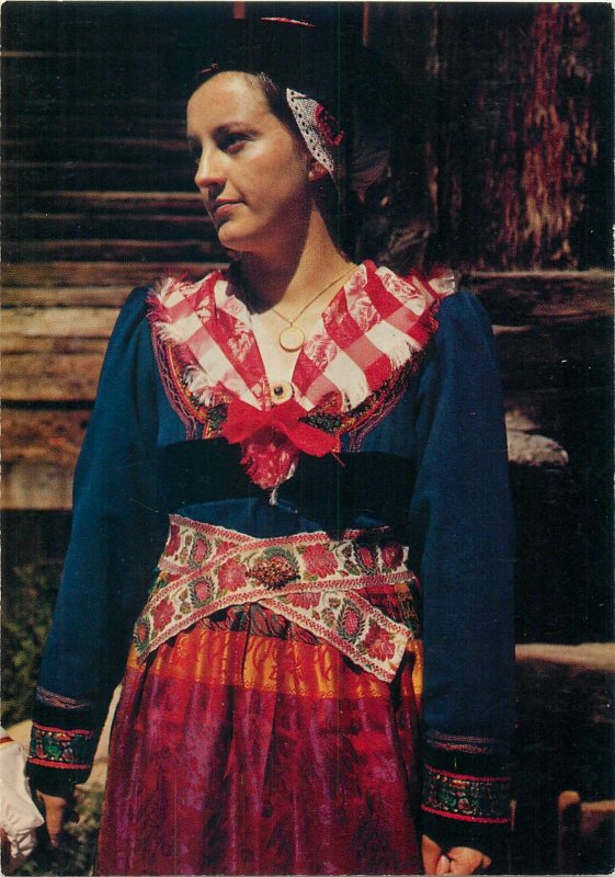 Ethnic traditions Postcard France Folklore Evolene costume de fete