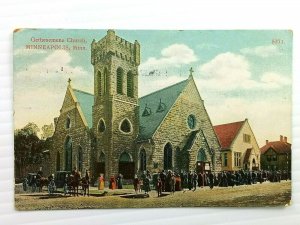 Vintage Postcard 1910 Gethesemene Church Minneapolis MN Horse & Carriage