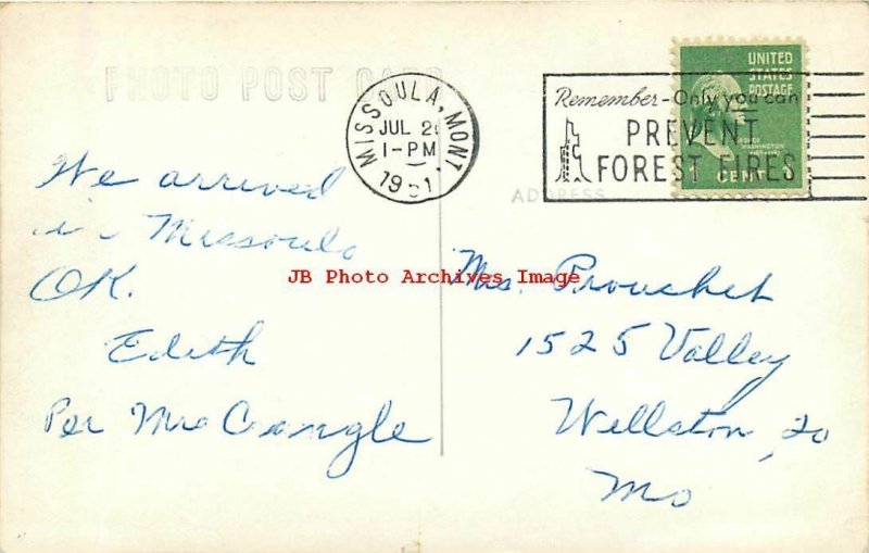 MT, Missoula, Montana, RPPC, Post Office, Federal Building, Hough Photo