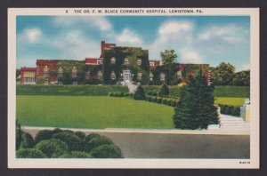 Postcard, United States, Lewistown PA, The Dr. F. W. Black Community Hospital
