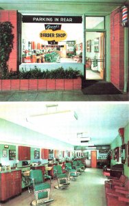 Arcadia CA Frank's Barber Shop Duo View 5 Chairs Postcard