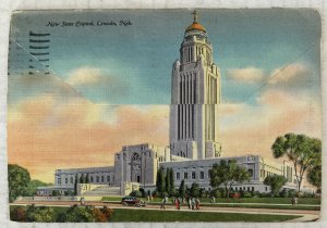 Lincoln Nebraska State Capital 9 Postcard Souvenir Folder