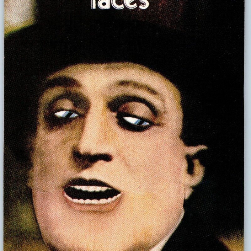 c1970s OOH LA LA Faces Theatrical Performer Close-up Mini Cardboard Postcard 8P