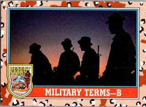 Military 1991 Topps Dessert Storm Card Military Terms A sk21356