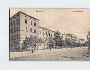 Postcard Artillerie Karserne Augsburg Germany