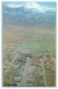 Aerial View Of Colorado Springs Looking West Colorado CO Vintage Postcard