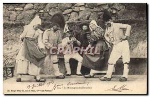 Old Postcard Folklore Auvergne The Mountaineer Bourree