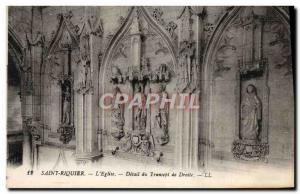 Old Postcard Saint Riquier L & # 39Eglise Detail From Transept From Right