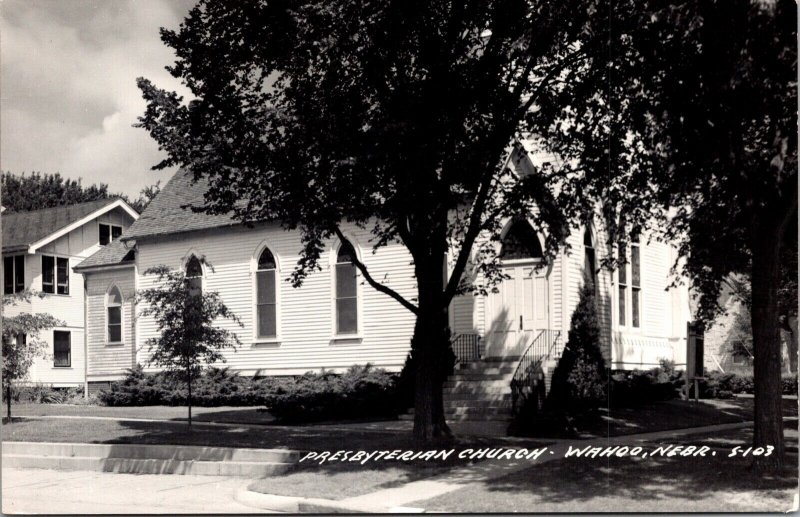 Real Photo Postcard Presbyterian Church in Wahoo, Nebraska~3005