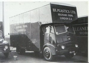 Transport Postcard - Austin Series 3 Luton Box Van [BX Plastics Ltd] Ref 1580A