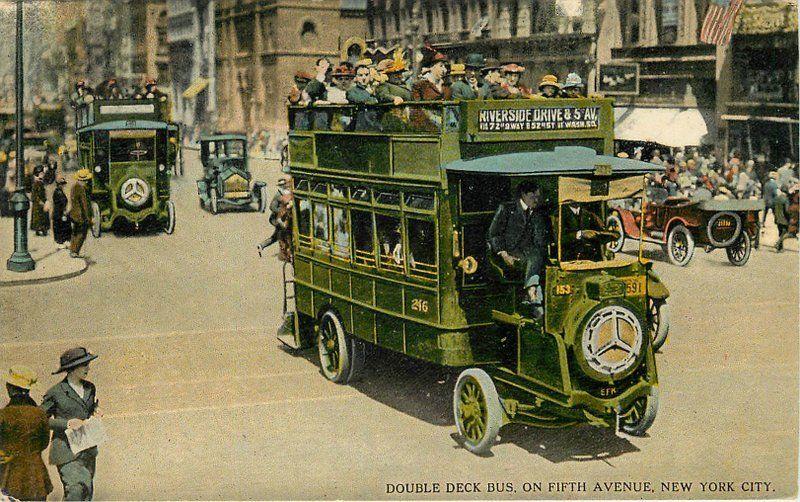 American Art Double Deck Motor Bus 5th Avenue 1922 New York City New York 10760