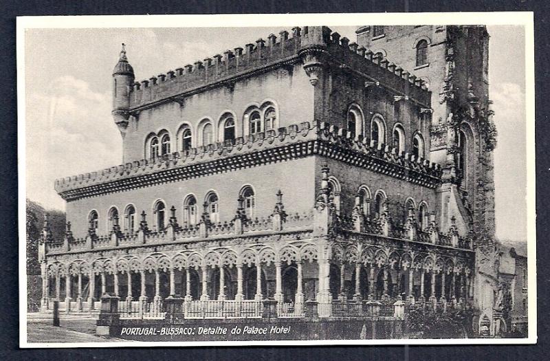 Palace Hotel Closeup Bussaco Portugal RPPC unused c1920's