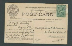 1907 Post Card Jamestown Expo 1907 Connecticut Rhode Island Massachusetts-----