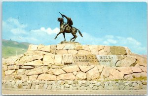 Postcard - Buffalo Bill Statue - Cody, Wyoming