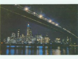 Unused Pre-1980 BRIDGE SCENE Brooklyn & Manhattan - New York City NY HQ8741