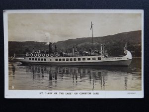 FURNESS RAILWAY Coniston & Windermere Steamer S.Y. LADY OF THE LAKE Old RP PC