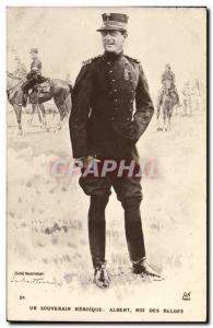 Old Postcard King of the Belgians Albert horse