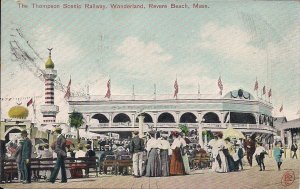 AMUSEMENT PARK, Revere Beach MA 1907 Wonderland, Thomspon Scenic Railway Gate