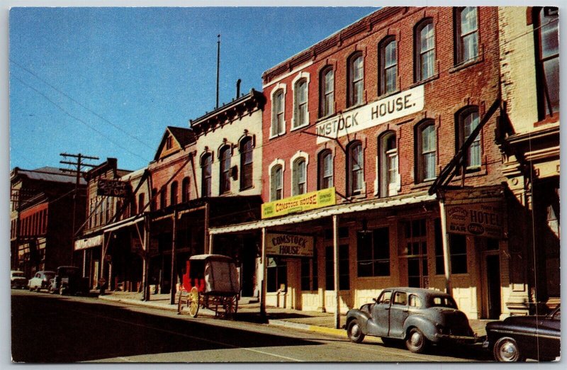 Vtg Virginia City Nevada NV The Comstock House Hotel Restaurant Bar Postcard