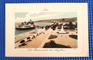 Vintage La Promenade des Anglais and Pier Nice France Postcard