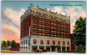 JACKSON, Tennessee  TN   Roadside NEW SOUTHERN HOTEL  c1940s Linen  Postcard