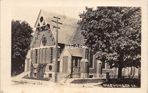 C1/ Maquoketa Iowa Ia Real Photo RPPC Postcard c1910 Congregational Church