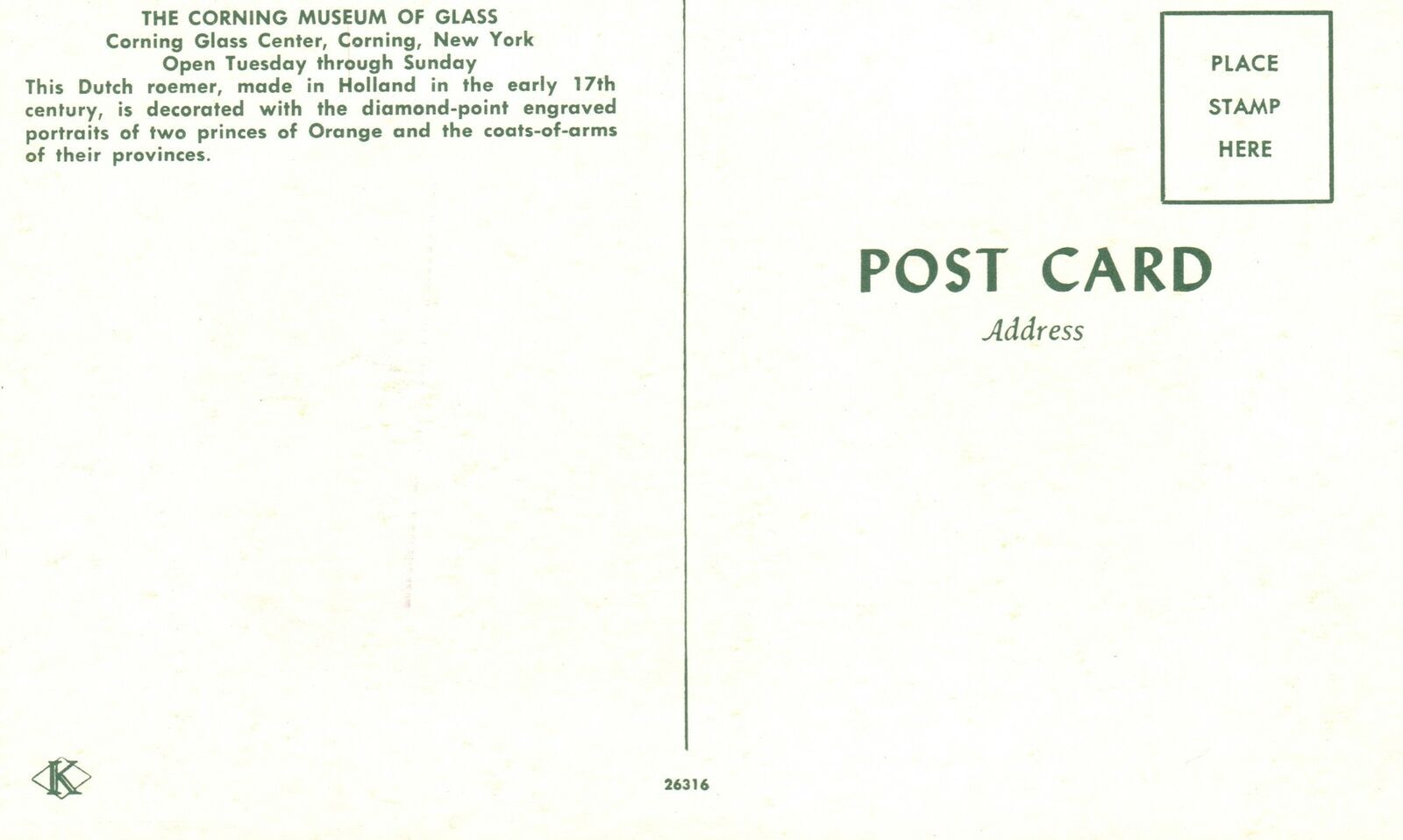 Vintage Postcard Corning Museum Of Glass Corning Glass Center Corning