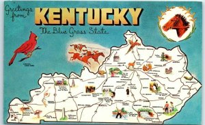 M-3967 Greetings from Kentucky The Blue Grass State
