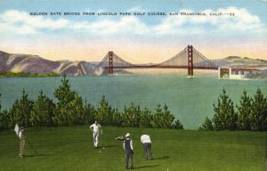 PC GOLF, CA, SAN FRANCISCO, LINCOLN PARK GOLF COURSE, Vintage Postcard (b45875)