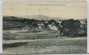 Round Top Mtn Three Miles fr Camp Swatara Houses 1956 Elizabethtown Postcard M2