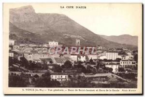 Old Postcard The Cote d & # 39Azur Vence Vue Generale De Saint Jeannet Bau Ba...