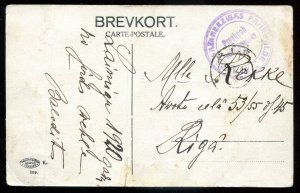 dc1673 - SWEDEN Motala Postcard 1918 Platensgaten